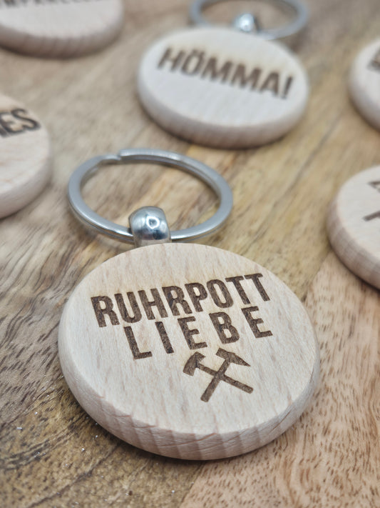 Ruhrpott-Schlüsselanhänger aus Holz