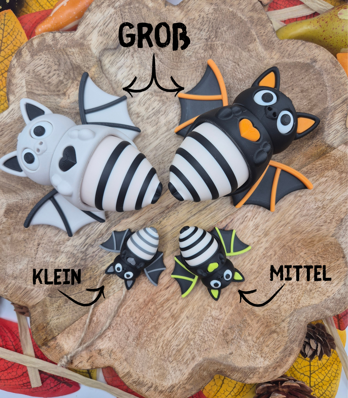 Fledermaus Franky – Leuchtender Halloween Anhänger | 3D Druck | Herbst & Party Deko