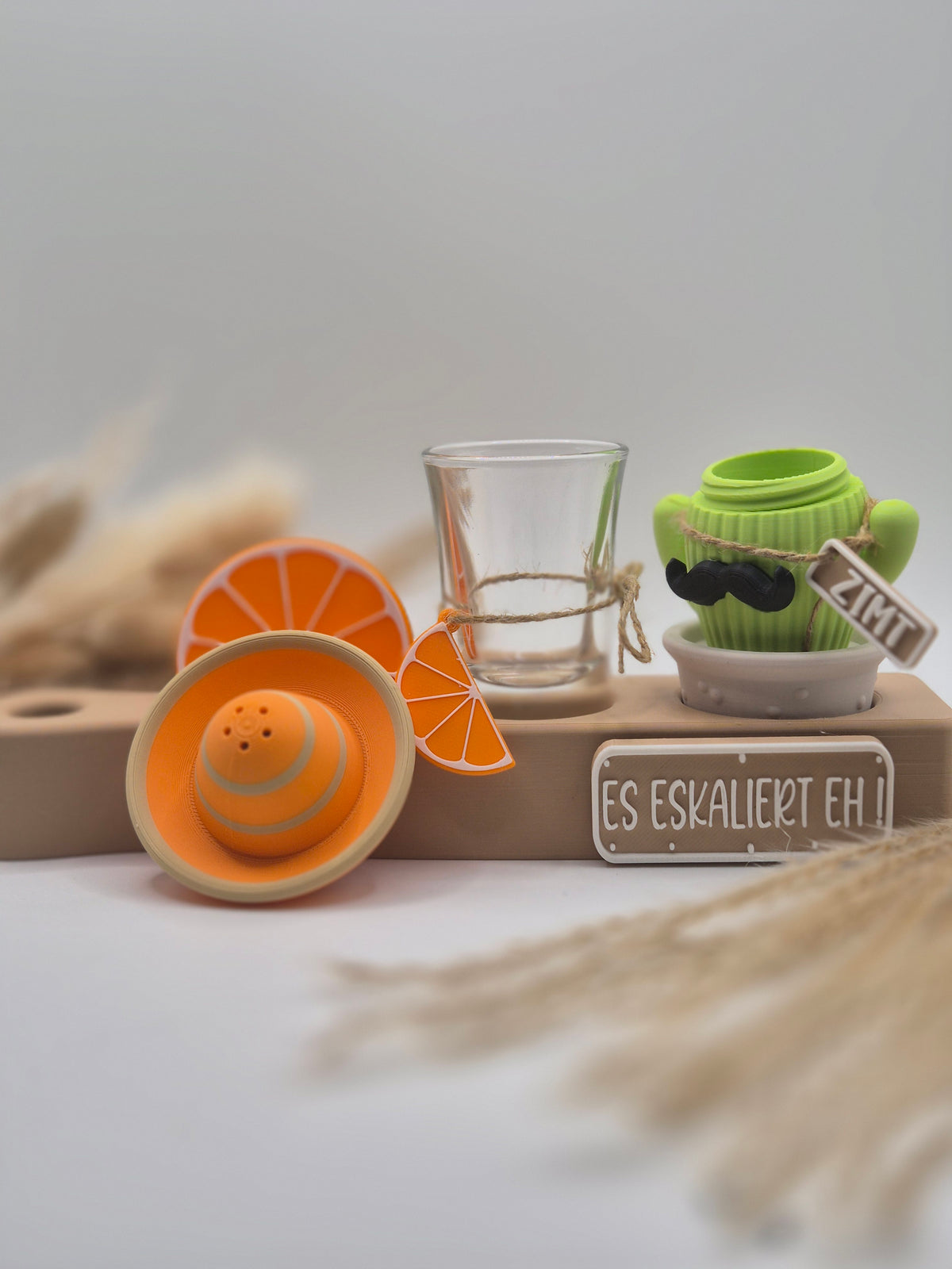 Schnapslatte Single mit Mr. Nacho Streuer – Wunschtext Geschenkset