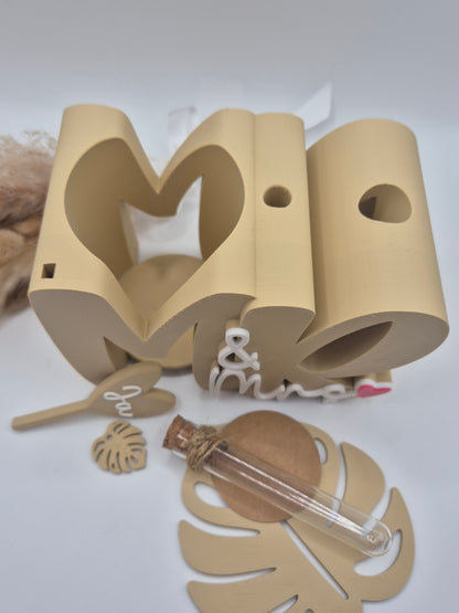 Mr & Mrs Flaschenhalter mit Reagenzglas – Geldgeschenk zur Hochzeit