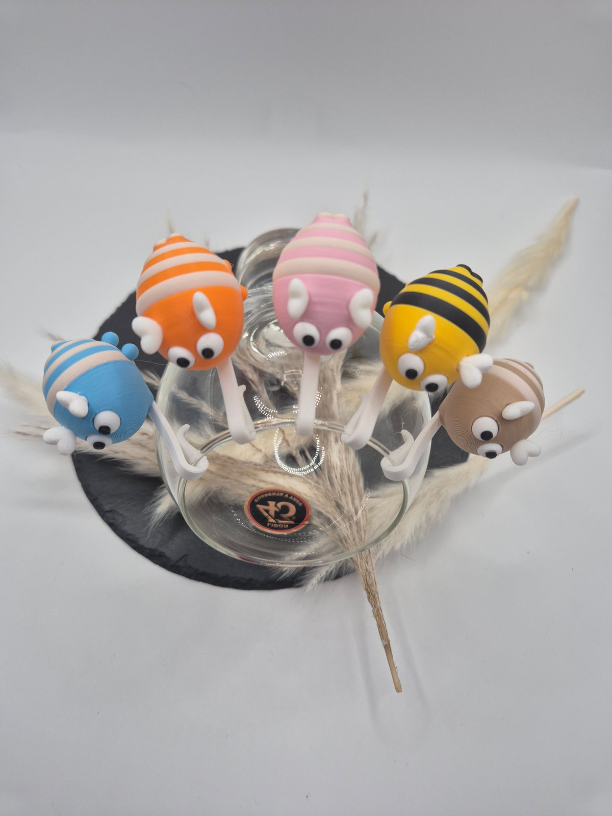 Hummel Horstie Glasmarkierer mit LED | 3D Druck | Gastgeschenk Mädelsabend