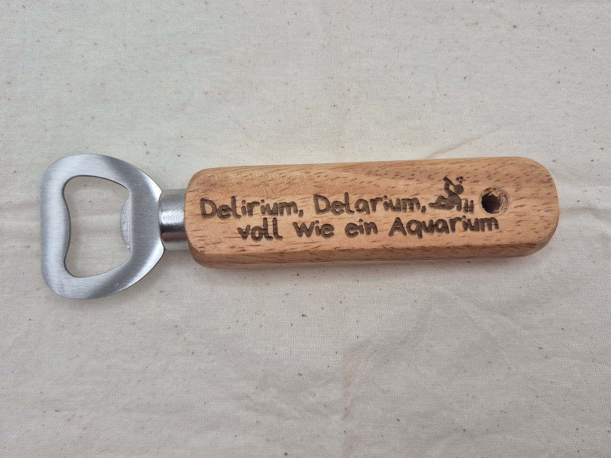 Holz Flaschenöffner mit Gravur & Wunschtext – Personalisiertes Geschenk für jeden Anlass