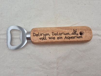 Holz Flaschenöffner mit Gravur & Wunschtext – Personalisiertes Geschenk für jeden Anlass