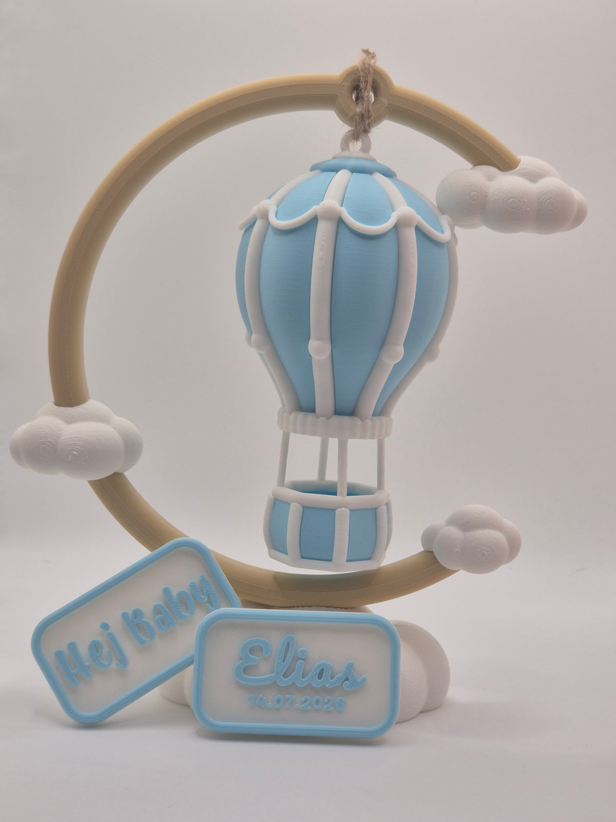 Heißluftballon personalisiert – Geschenk zur Geburt