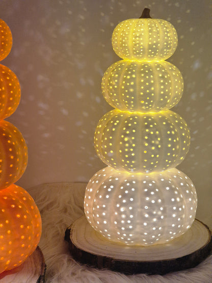 Kürbis-Windlicht für LED-Teelicht – 3D-Deko in 4 Größen