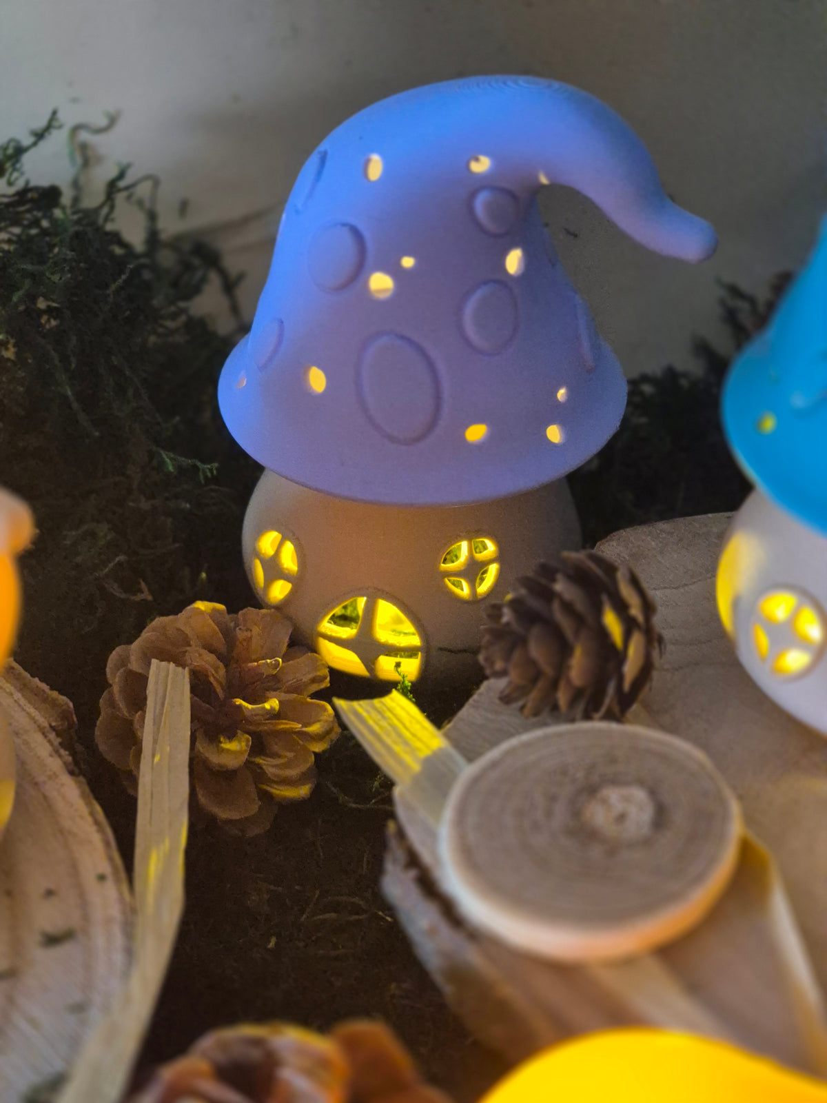 Märchenwald-Pilz mit LED-Öffnung