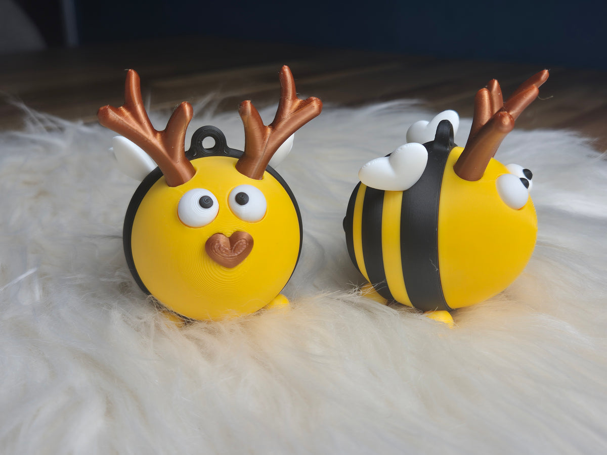 Rentier-Christbaumschmuck Horstie – 3D-gedruckter Weihnachtsanhänger