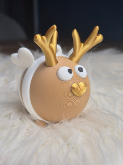Rentier-Christbaumschmuck Horstie – 3D-gedruckter Weihnachtsanhänger