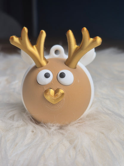 Rentier-Christbaumschmuck Horstie – 3D-gedruckter Weihnachtsanhänger