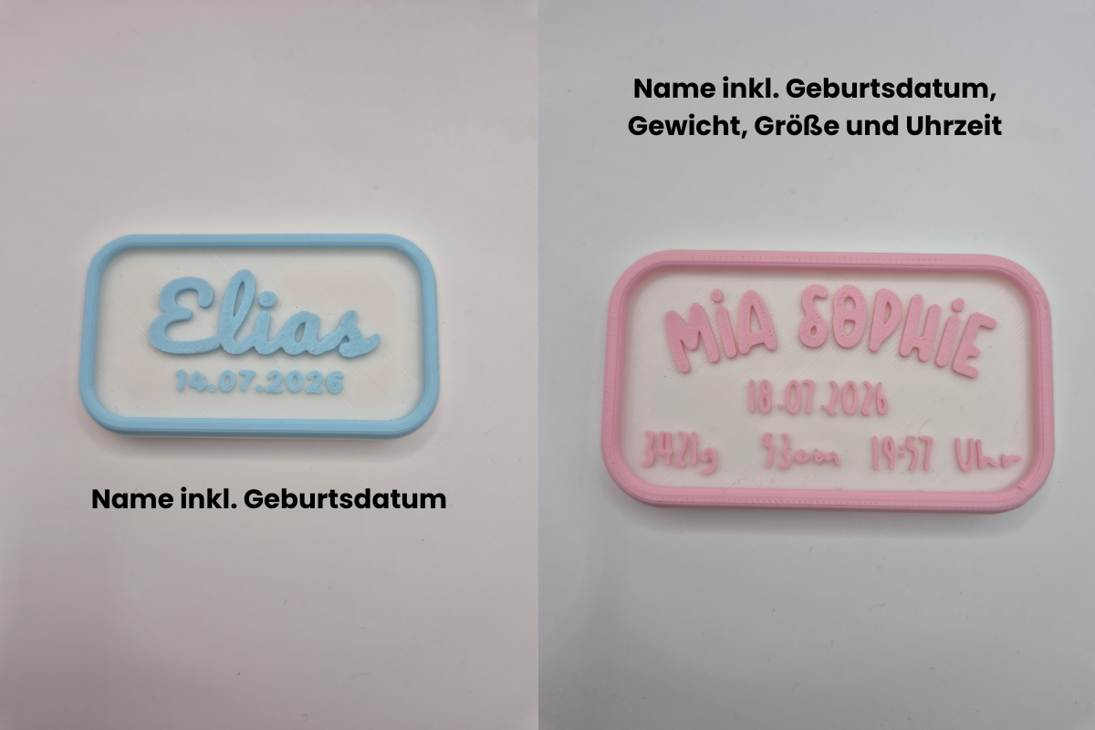Heißluftballon personalisiert – Geschenk zur Geburt