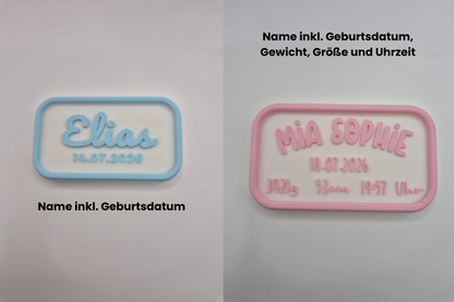 Heißluftballon personalisiert – Geschenk zur Geburt