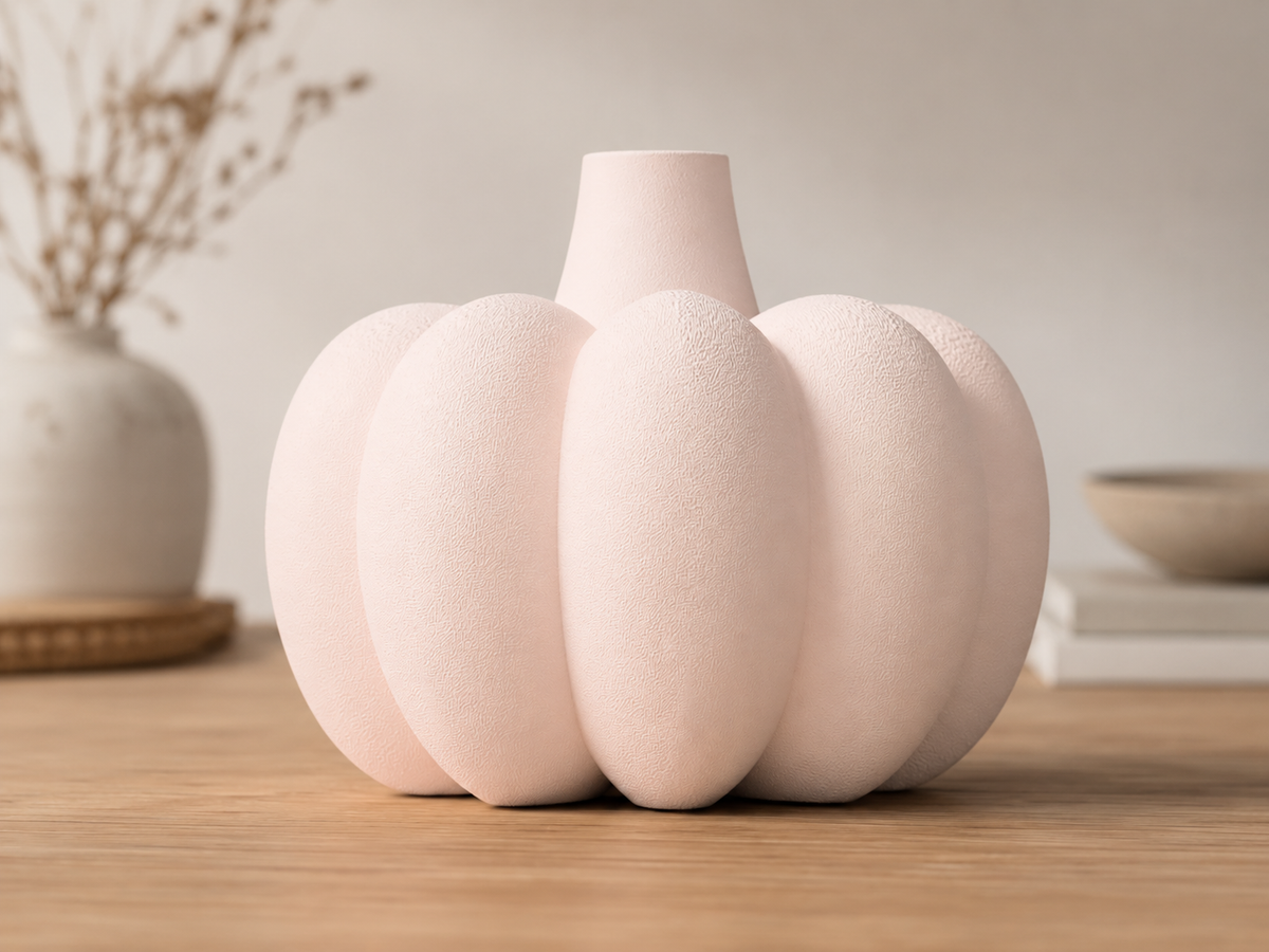 Kürbisvase für Trockenblumen – 3D-gedruckte Herbstdeko