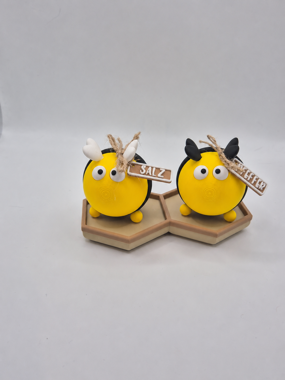 3D Druck Gewürzset Hummel „Horstie“ – Salz, Pfeffer & Zuckerdose | Individuell zusammenstellen
