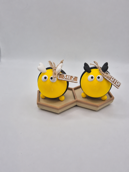 3D Druck Gewürzset Hummel „Horstie“ – Salz, Pfeffer & Zuckerdose | Individuell zusammenstellen