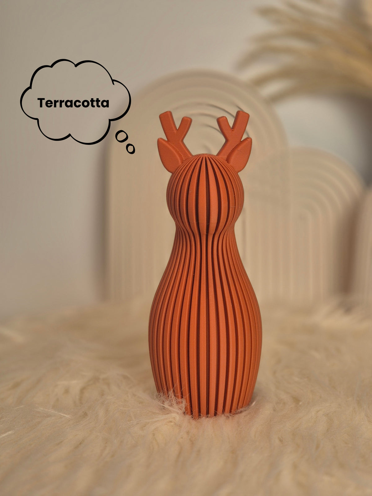 Skandi Rentier Dekofigur – 3D-gedruckte Weihnachtsdeko in 3 Größen