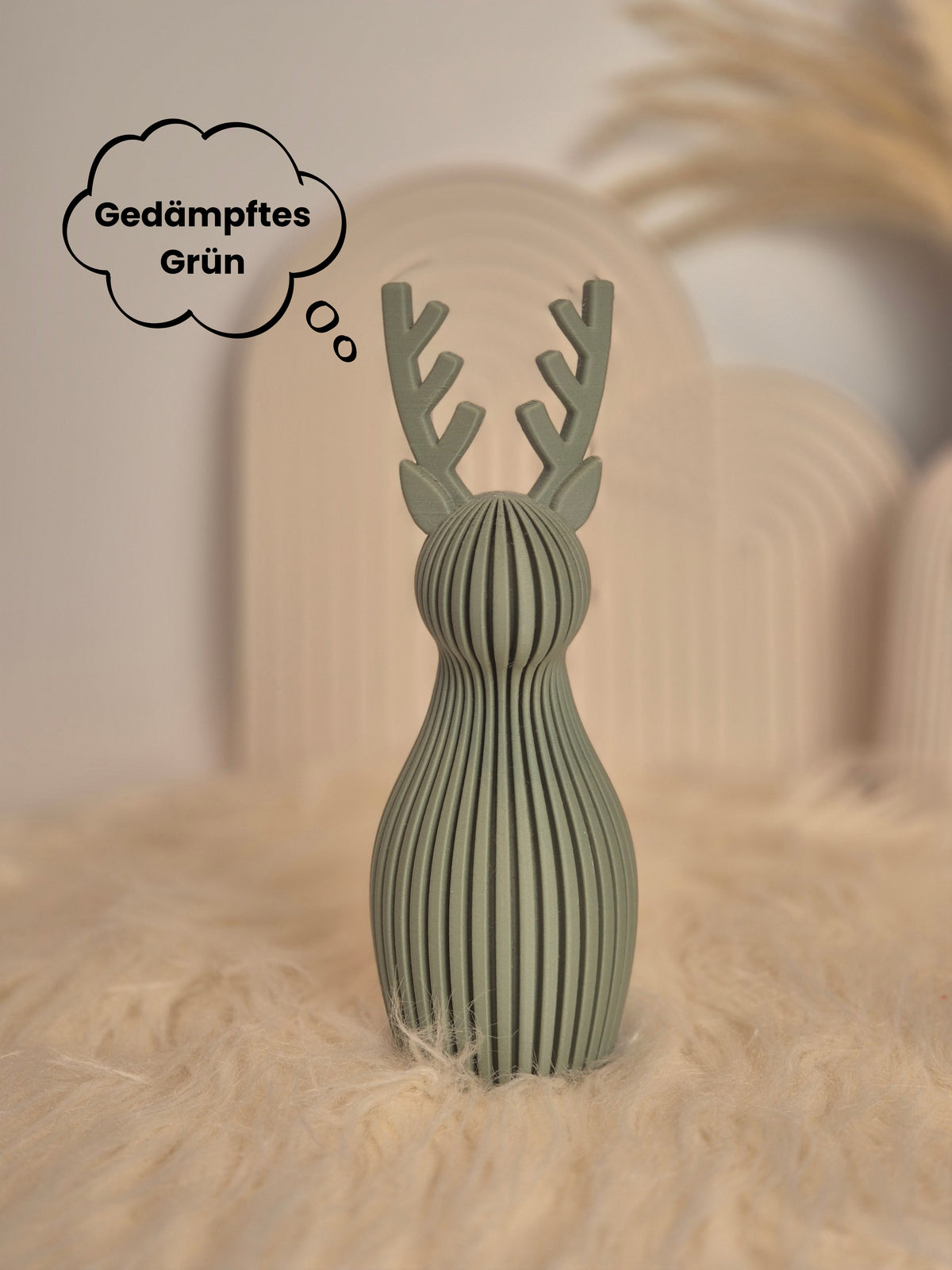Skandi Rentier Dekofigur – 3D-gedruckte Weihnachtsdeko in 3 Größen