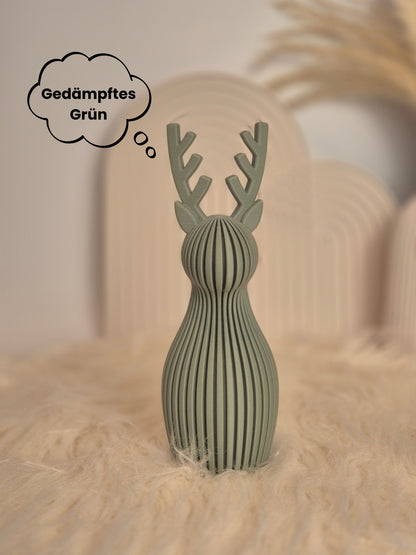 Skandi Rentier Dekofigur – 3D-gedruckte Weihnachtsdeko in 3 Größen