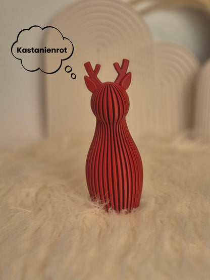 Skandi Rentier Dekofigur – 3D-gedruckte Weihnachtsdeko in 3 Größen